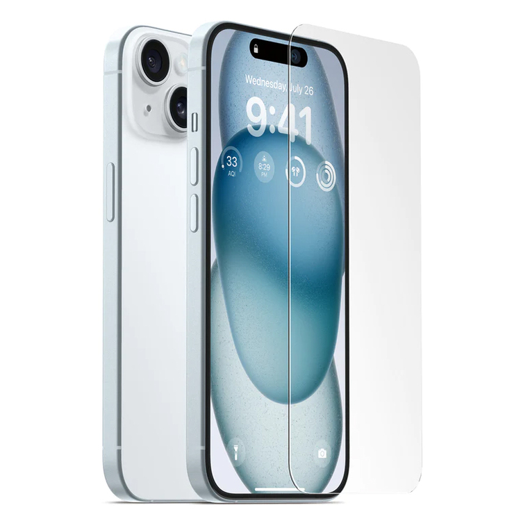 Apple Tempered Glass + Screen Protector for iPhone 15